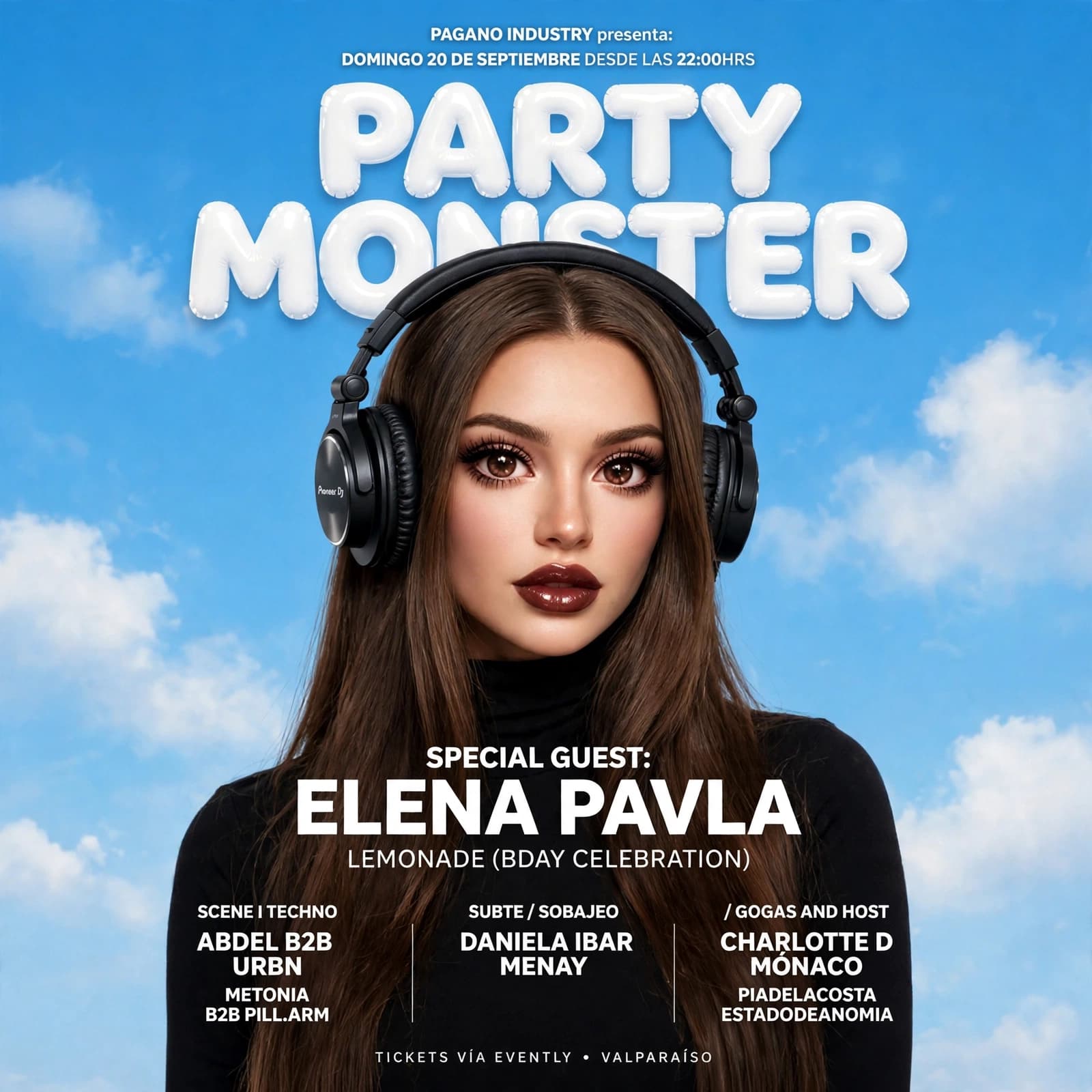 DOMINGO 20 DE SEPT: PARTY MONSTER / SPECIAL GUEST: ELENA PAVLA (RU) @ PAGANO INDUSTRY image}